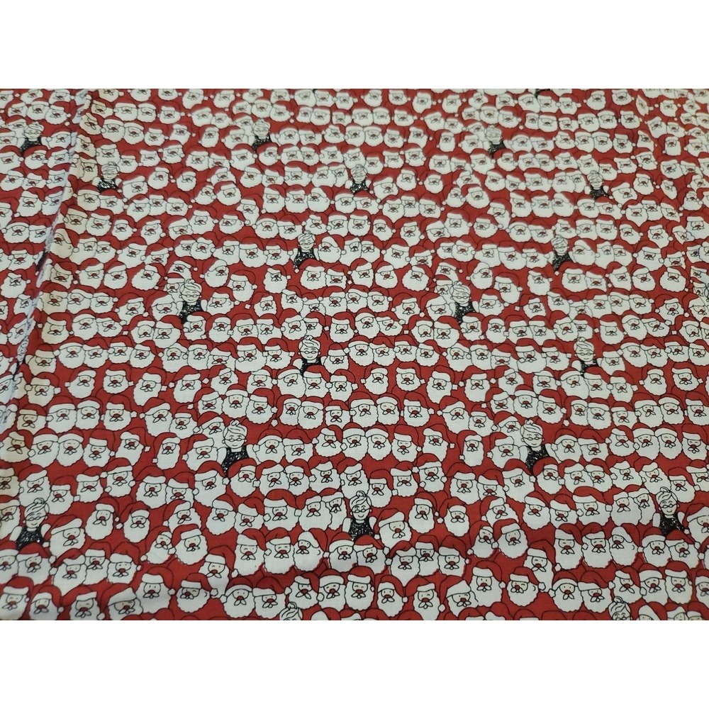 2004‎ Blank Textiles Santa Christmas Cotton Sewing Fabric Remnant